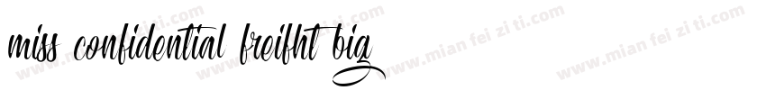 miss confidential freifht big bold字体转换